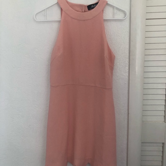 LULUS - Light pink scallop hem dress - Picture 2 of 3